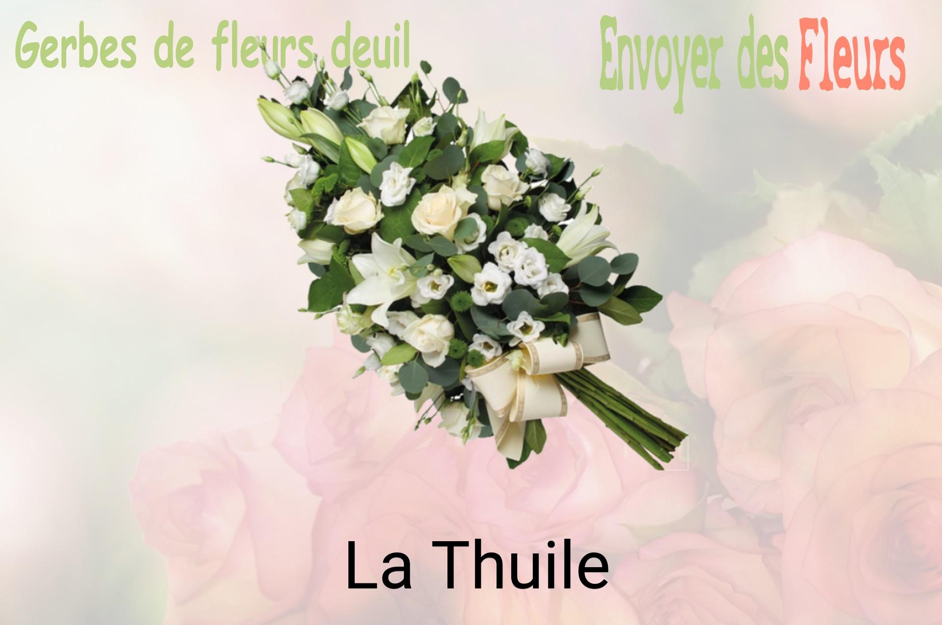 Gerbe de fleurs de deuil livrée à La Thuile
